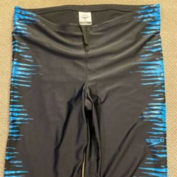 Speedo Pro LT Blue On Blue Jammer Swimsuit. Size 32. NWOT. Interference - Picture 1 of 8